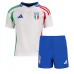 Maillot de foot Italie Extérieur vêtements enfant Europe 2024 Manches Courtes (+ pantalon court)